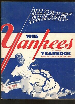 1956 New York Yankees Yearbook 2nd Edition Blue Variation VG cut-out page 33