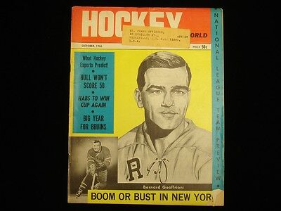 October 1966 Hockey World Magazine - Bernard Geoffrion Cover