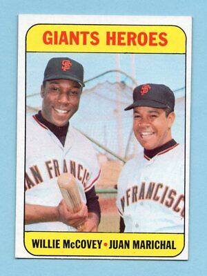 1969 Topps #572 Giants Heroes McCovey - Marichal Baseball Card NM o/c 