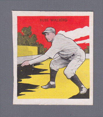 1933 Tattoo Orbit Rube Walberg Philadelphia Athletics Baseball Card TRIMMED 