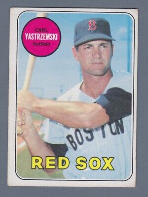 1969 Topps #130 Carl Yastrzemski Boston Red Sox Baseball Card VG+ 