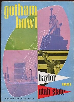 1961 NCAA Football Gator Bowl Program Baylor vs Utah State VGEX