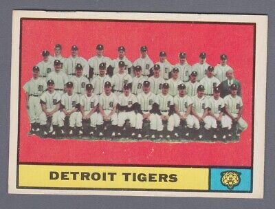 1961 Topps #51 Detroit Tigers Team Baseball Card Ex/Mt   