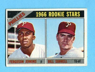 1966 Topps #254 Ferguson Jenkins Phila Phillies Rookie Baseball Card EX app wrk 