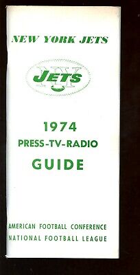 1974 NFL Football New York Jets Press Radio TV Media Guide EXMT