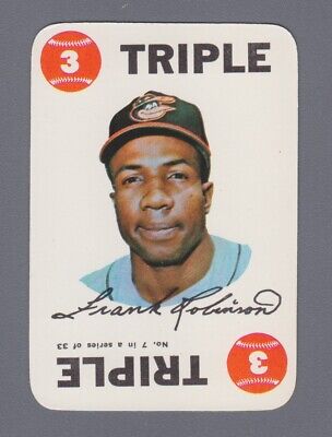 1968 Topps Game Insert #7 Frank Robinson Baltimore Orioles Baseball Card 