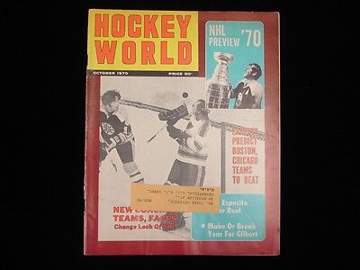 October 1970 Hockey World Magazine - Eddie Johnston Cover