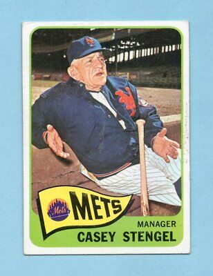 1965 Topps #187 Casey Stengel New York Mets Baseball Card Vg/Ex        