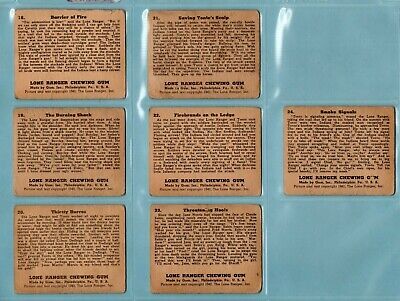 1940 Gum Inc. Lone Ranger Starter Set Lot of 16 Different Cards 