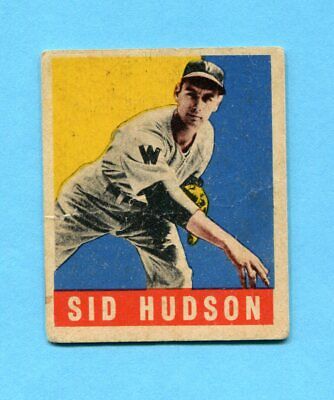 1949 Leaf #84 Sid Hudson Washington Senators Baseball Card Low Grade 