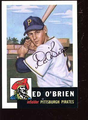 1991 Topps Archive 1953 Baseball Card #249 Ed O’Brien Autographed NRMT