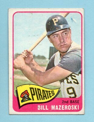 1965 Topps #95 Bill Mazeroski Pittsburgh Pirates Baseball Card VG        