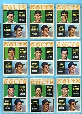 1964 Topps #226 Lot of 12 Jerry Grote Hou Colts Rookie Baseball Cards VE - NM   