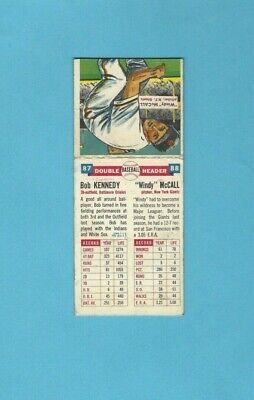 1955 Topps Doubleheaders #s 87/88 Bob Kennedy / Windy McCall Baseball Card