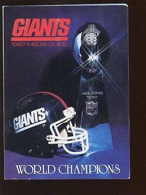 1987 NFL Football New York Giants Media Guide EX+