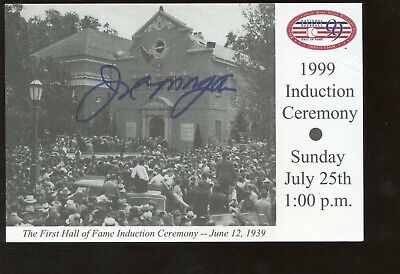 1999 BB Hall of Fame Induction Day 4 X 6 Postcard Autographed Joe Morgan