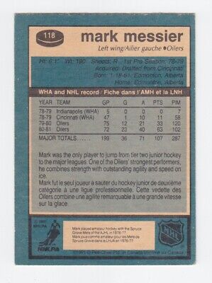 1981-82 O-Pee-Chee #118 Mark Messier Edmonton Oilers Hockey Card EX+      