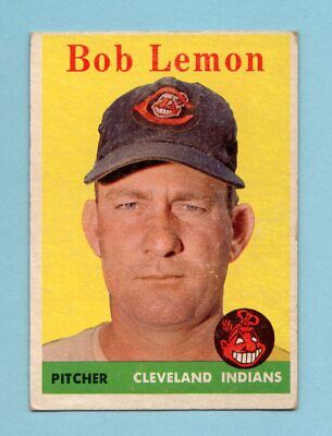 1958 Topps #2 Bob Lemon Cleveland Indians Baseball Card EX