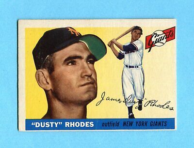 1955 Topps #1 Dusty Rhodes New York Giants Baseball Card EX o/c