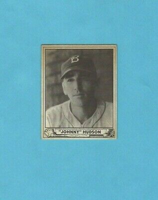 1940 Play Ball (R335) #147 Johnny Hudson Brooklyn Dodgers Baseball Card 