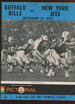 September 10 1967 AFL Program New York Jets at Buffalo Bills EX