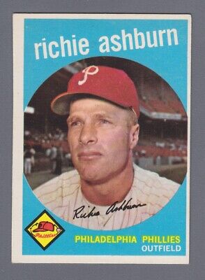 1959 Topps #300 Richie Ashburn Philadelphia Phillies Baseball Card Ex ap prt mk