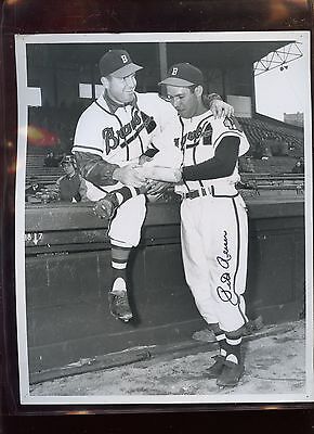 Original Wire Photo Pete Reiser Boston Braves Autographed Hologram