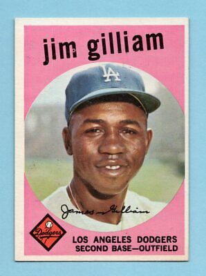 1959 Topps #306 Jim Gilliam Los Angeles Dodgers Baseball Card Ex/Mt o/c