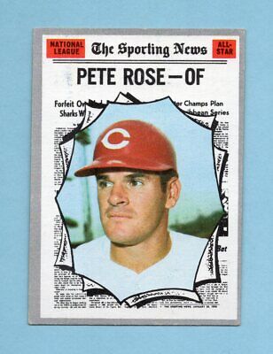 1970 Topps #458 Pete Rose All-Star Cincinnati Reds Baseball Card EX   