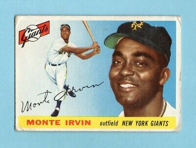 1955 Topps #100 Monte Irvin New York Giants Baseball Card Low Grade