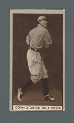 1912 T207 Brown Background Tex Covington Detroit Tigers Baseball Card 