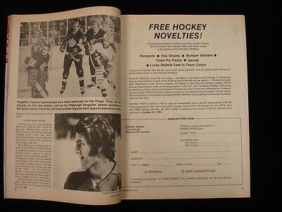 November 1973 Hockey Pictorial Magazine - Gilbert Perreault Sabres Cover