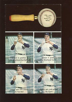 1960's John Sain New York Yankees Baseball Spinner Postcard EXMT