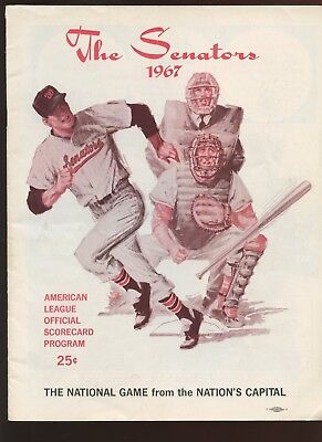 1967 MLB Program Detroit Tigers at Washington Senators EX