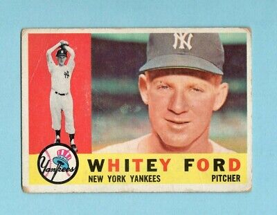 1960 Topps #35 Whitey Ford New York Yankees Baseball Card Low Grade