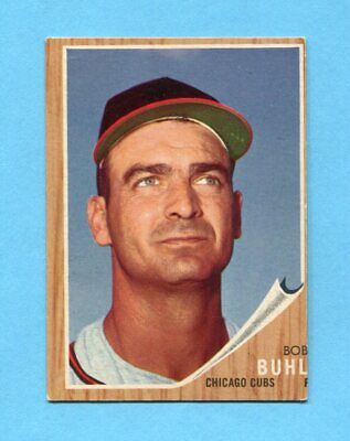 1962 Topps #458 Bob Buhl Chicago Cubs Baseball Card EX o/c No Emblem    