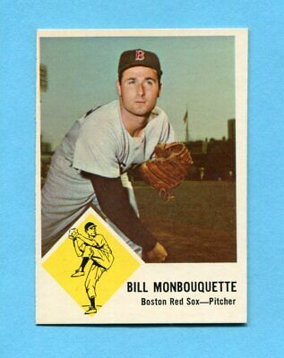 1963 Fleer #7 Bill Monbouquette Boston Red Sox Baseball Card NM o/c  