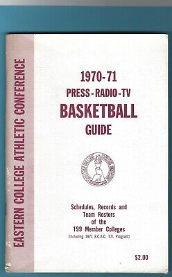 1970-71 Eastern College Athletic Conference Basketball Media Guide 