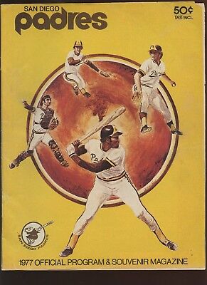 1977 MLB Program Los Angeles Dodgers at San Diego Padres VGEX