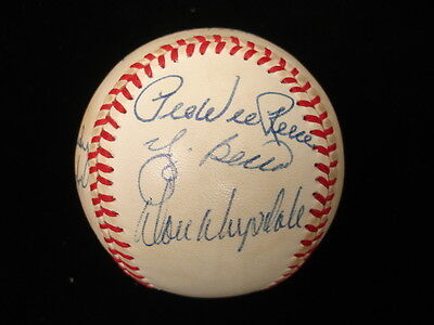 Hall of Famers Autographed National League Feeney Baseball – JSA LOA