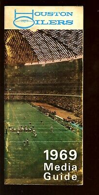 1969 AFL Football Houston Oilers Press Radio TV Media Guide EX