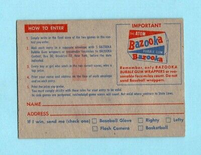 1957 Topps Contest Baseball Card - Saturday, May 4th EX pen mks ft 