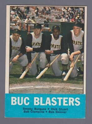 1963 Topps #18 Buc Blasters Roberto Clemente & others Baseball Card NM  