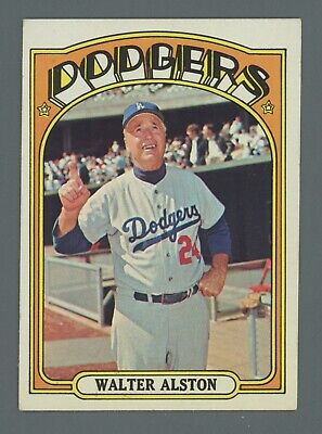 1972 Topps #749 Walter Alston Los Angeles Dodgers High Number Baseball Card EX+