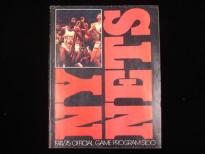 1974/75 New York Nets vs. Virginia Squires NBA Basketball Program