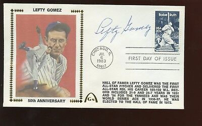 July 6 1983 Gateway Envelope / Cachet Autographed Lefty Gomez Hologram