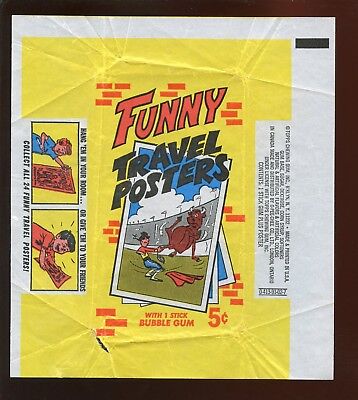 1968 Topps Funny Travel Posters Non Sport Trading Card 5 Cent Wax Wrapper