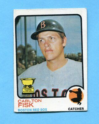 1973 Topps #193 Carlton Fisk Boston Red Sox Baseball Card Vg/Ex wrk ds   