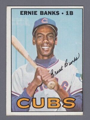 1967 Topps #215 Ernie Banks Chicago Cubs Baseball Card EX+ o/c