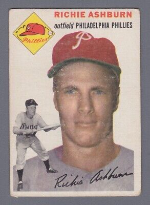 1954 Topps #45 Richie Ashburn Philadelphia Phillies Baseball Card VG